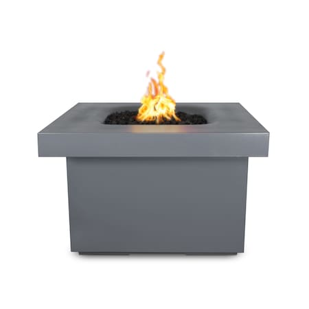 The Outdoor Plus 36 Square Ramona Fire Table - GFRC Concrete - Gray - Match Lit with Flame Sense - Liquid Propane OPT-RMNSQ36FSML-GRY-LP